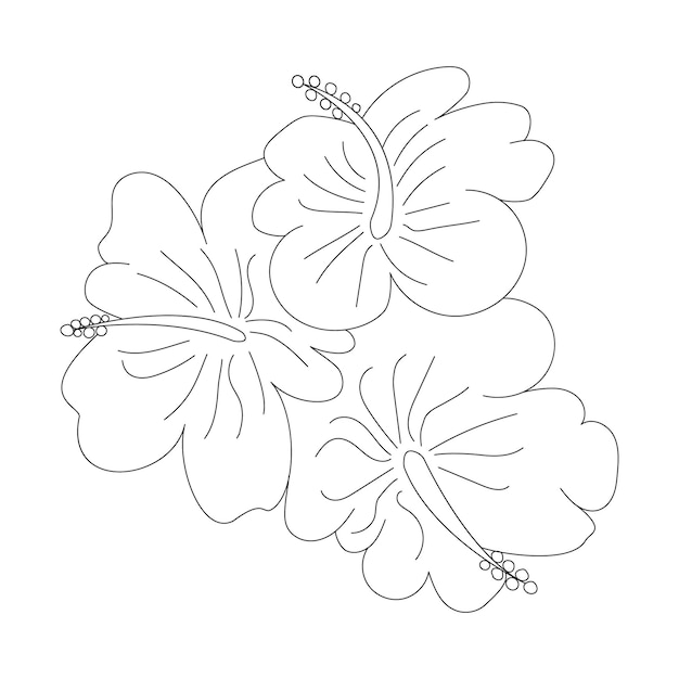 Illustration d'art de la ligne florale