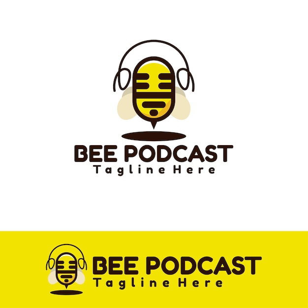 Illustration D'art De Podcast D'abeille