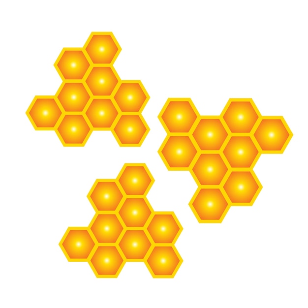 Illustration d'art vectoriel hexagone en nid d'abeille