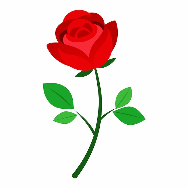 Une illustration d'art vectoriel de rose rouge 2