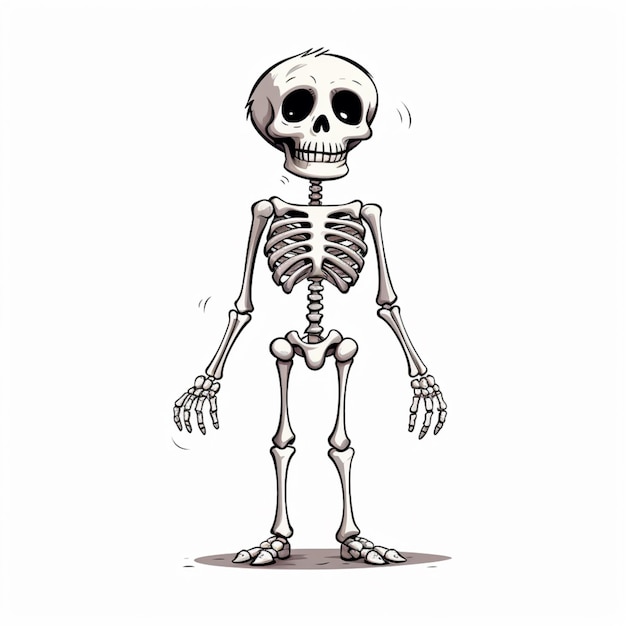 Vecteur illustration artistique gratuite du squelette vectoriel du personnage