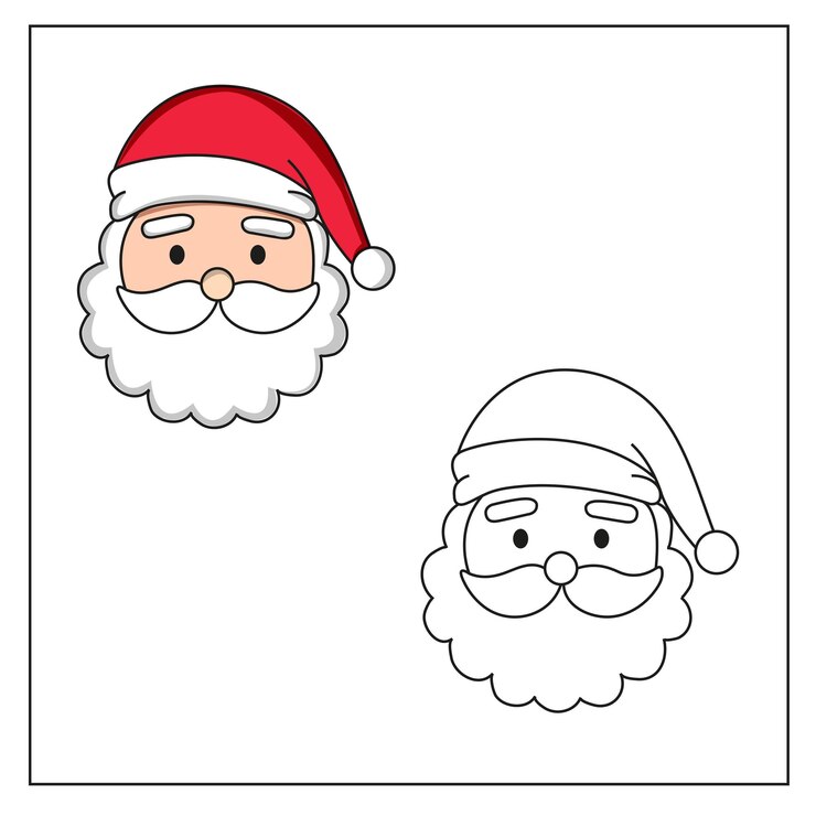 Vecteur l'illustration artistique gratuite du vecteur santa nol