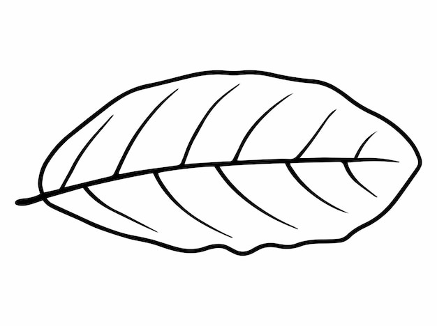 L'illustration artistique de la ligne des feuilles tropicales