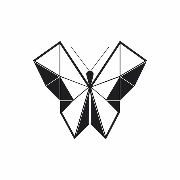 Vecteur une illustration artistique vectorielle du logo du papillon 2