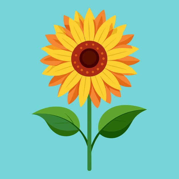 Illustration artistique vectorielle du tournesol 14
