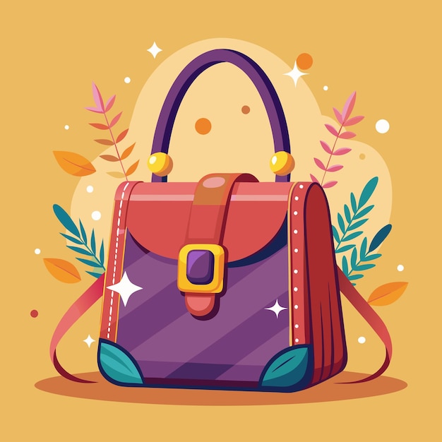 illustration artistique vectorielle de sac pour dames