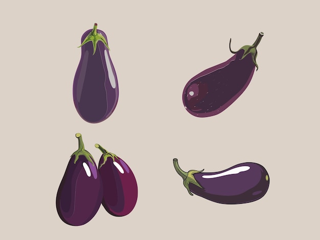 Vecteur illustration de l'aubergine