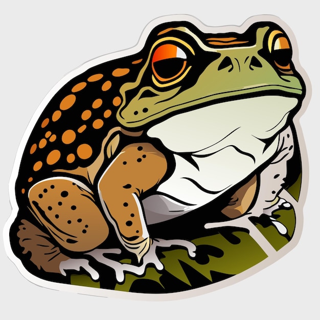 Illustration d'autocollant de crapaud américain