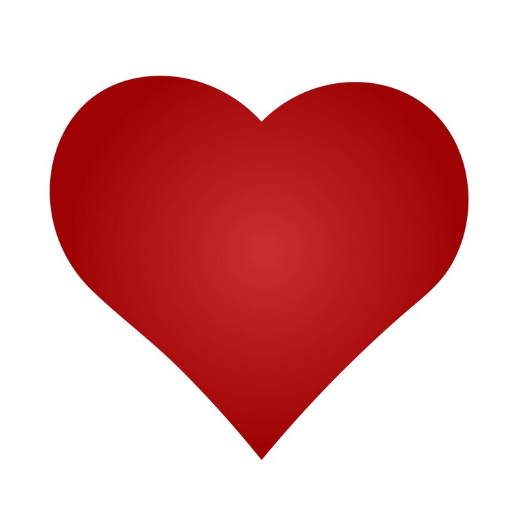 Vecteur illustration d'autocollant simple coeur rouge isolé sur fond blanc