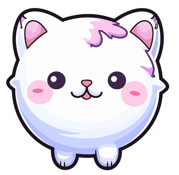 Vecteur illustration d'un autocollant vectoriel de chat mignon