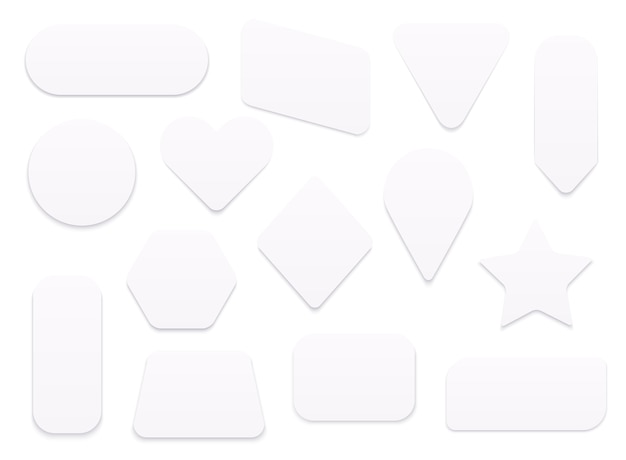 Illustration d'autocollants blancs