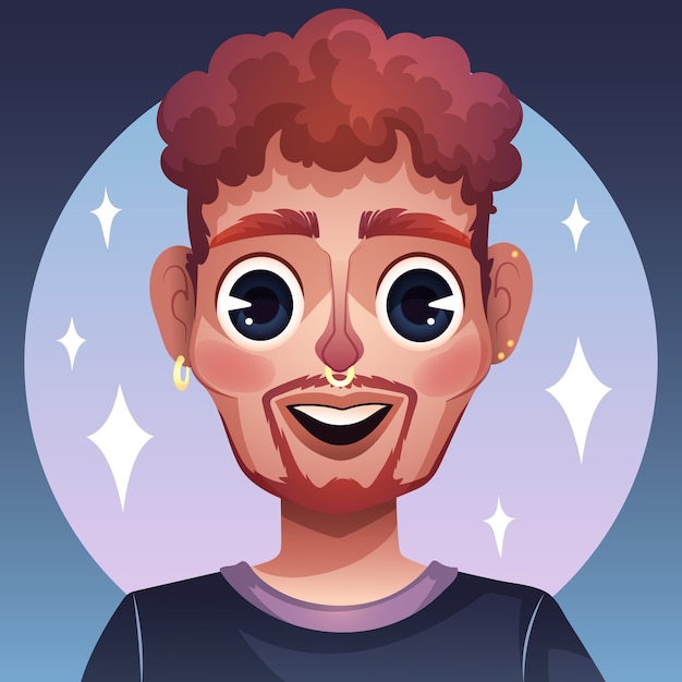 Illustration d'avatar dégradé