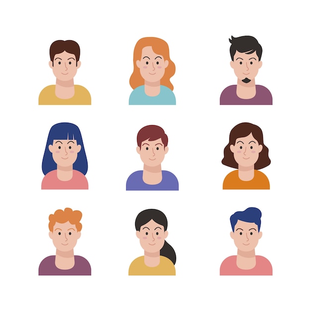 Illustration avec des avatars de personnes
