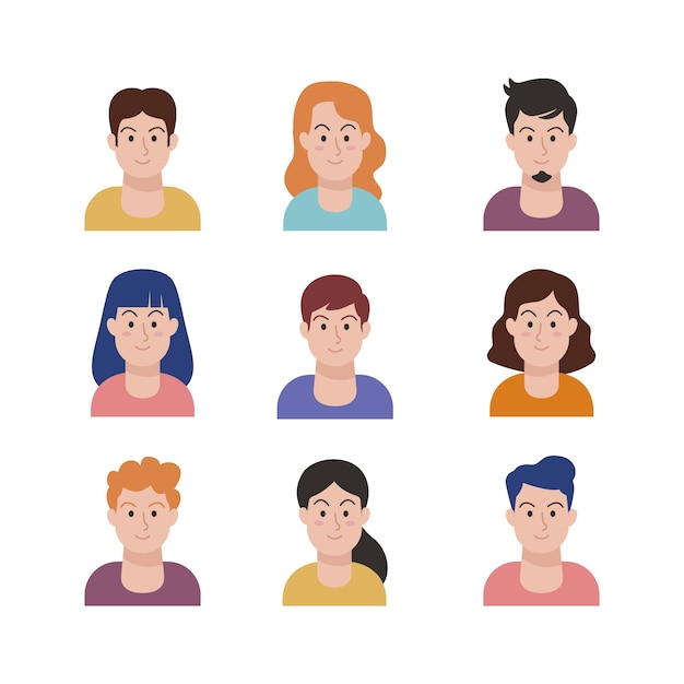 Illustration Avec Des Avatars De Personnes