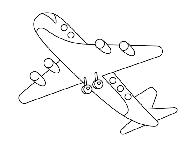 Illustration d'un avion pour la promotion du tourisme par les agences de voyage, la publicité touristique, la réservation de vacances, le service de vol.