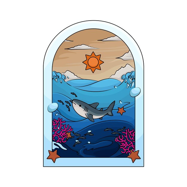 Vecteur illustration de baleine