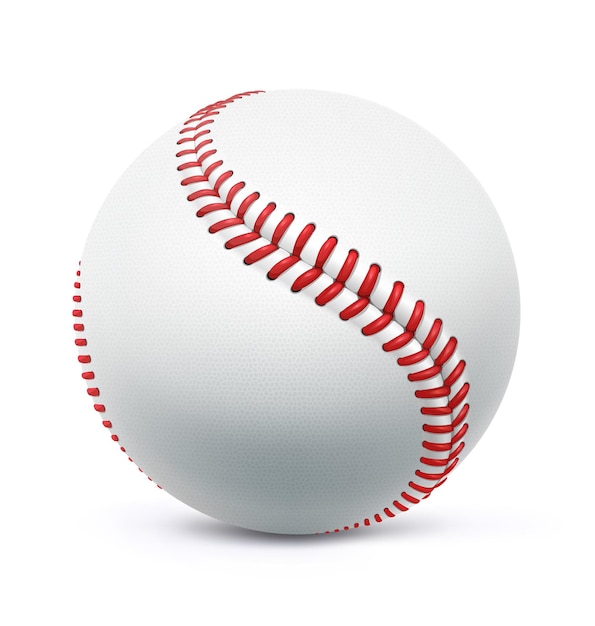 illustration d'une balle de baseball en cuir classique.