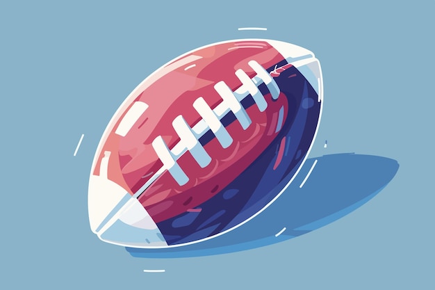 Vecteur illustration d'un ballon de football américain sur un fond bleu