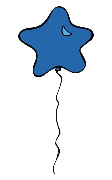 Illustration De Ballon Volant Dessiné à La Main Fête D'anniversaire Doodle Clipart De Vacances
