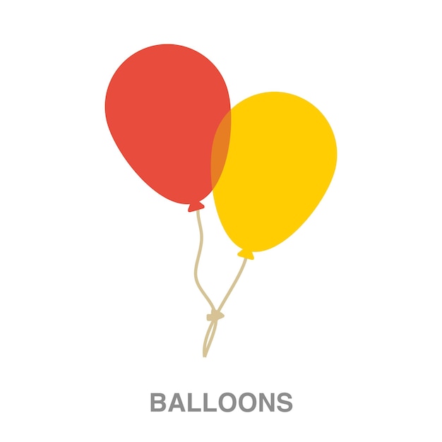 Illustration de ballons sur fond transparent