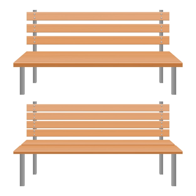 Illustration de banc de parc isolé sur fond blanc