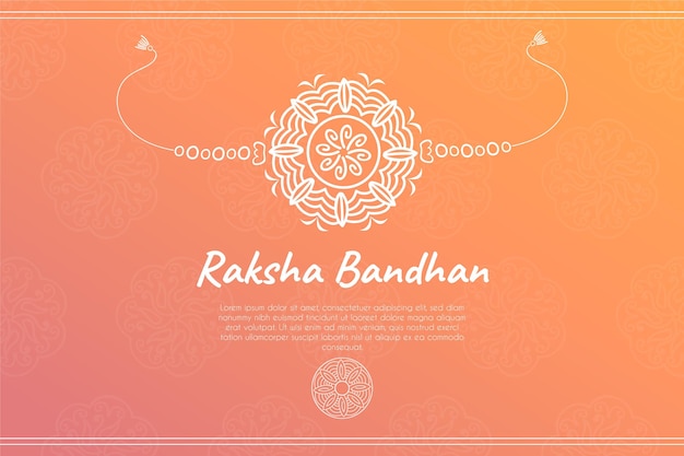 Illustration De Bandhan Raksha Dessiné à La Main Avec Décoration