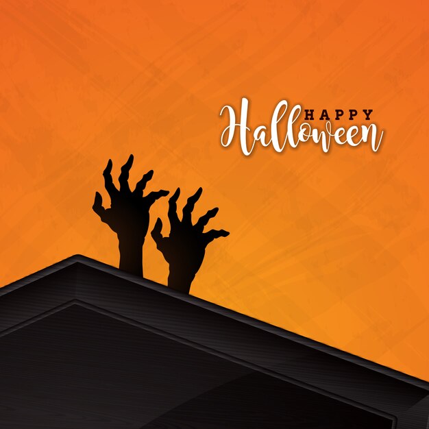 Vecteur illustration de bannière happy halloween