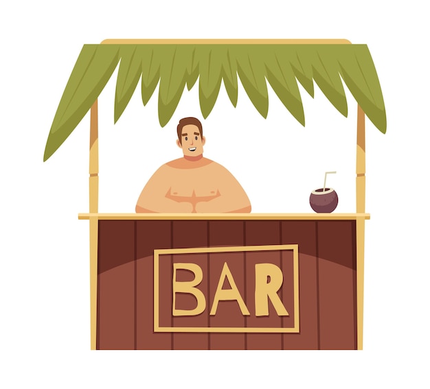 Illustration De Bar De Plage