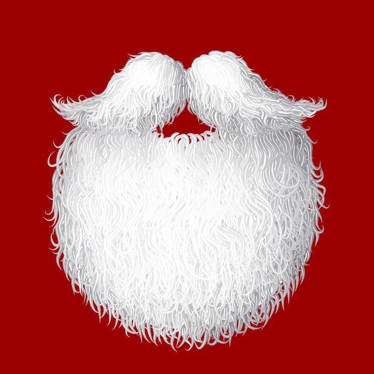 Vecteur illustration de la barbe du père noël