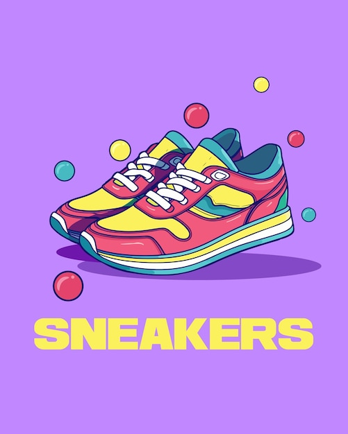 Illustration De Baskets Colorées