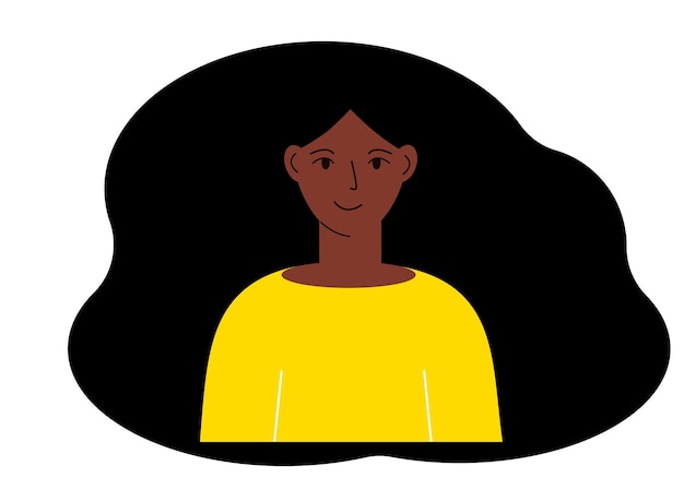 Illustration d'une belle femme aux cheveux luxuriants