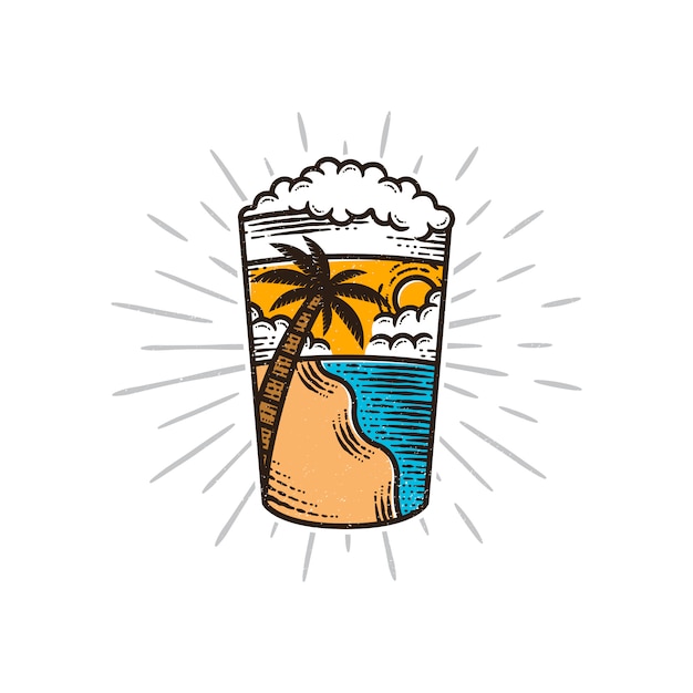 Illustration de bière Summer Vibes