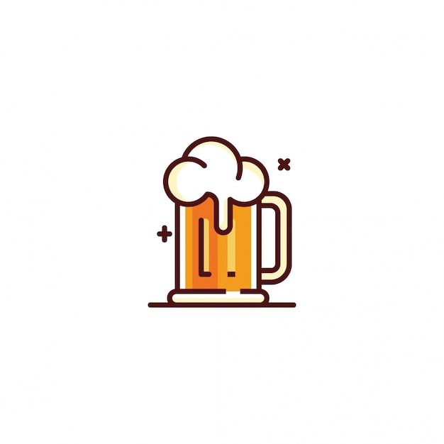 Vecteur illustration de la bière en verre