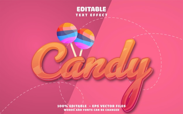 Illustration De Bonbons Effet Texte Modifiable Alimentaire