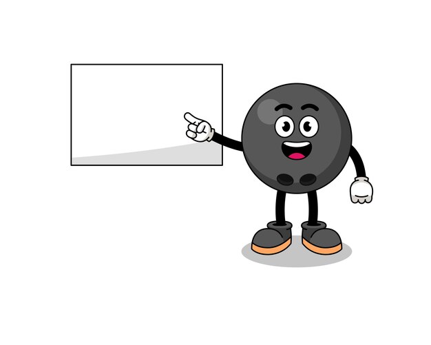 Illustration de boule de bowling faisant une conception de personnage de présentation