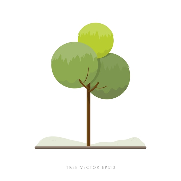 Illustration De Buisson Arbre Décoratif Isolé Sur Fond Blanc