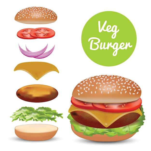 Vecteur illustration de burger