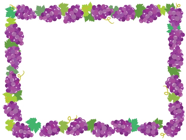Illustration de cadre du raisin