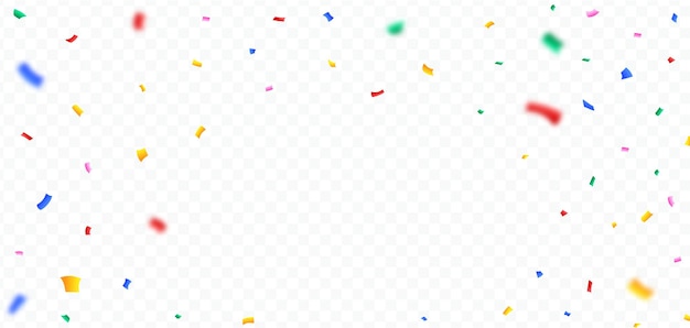 Illustration De Cadre D'explosion De Confettis Et De Guirlandes Colorées Sur Un Fond Transparent Vecteur D'éléments De Carnaval Pour Un Fond De Célébration D'anniversaire Vecteur De Cadre De Confettis Et De Guirlandes Multicolores