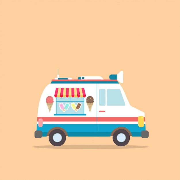 Illustration de camion de crème glacée