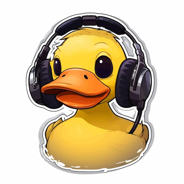 illustration de canard avec casque