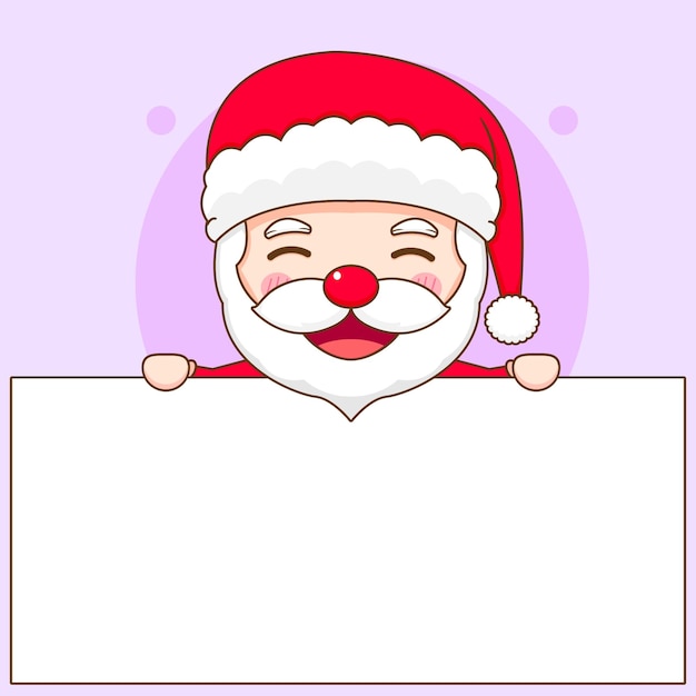 Illustration De Caractère Mignon Santa Claus Chibi