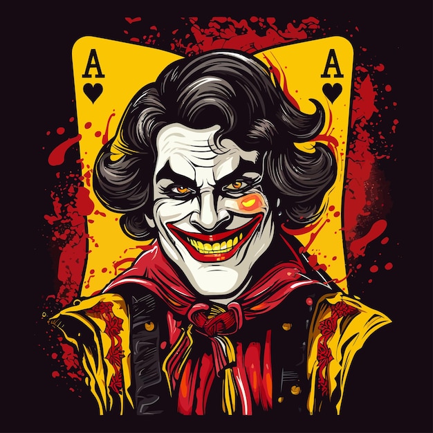 Vecteur illustration de carte de jeu de joker