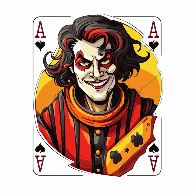 Vecteur illustration de carte de jeu de joker