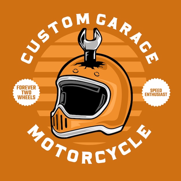 Illustration De Casque De Coureur De Moto