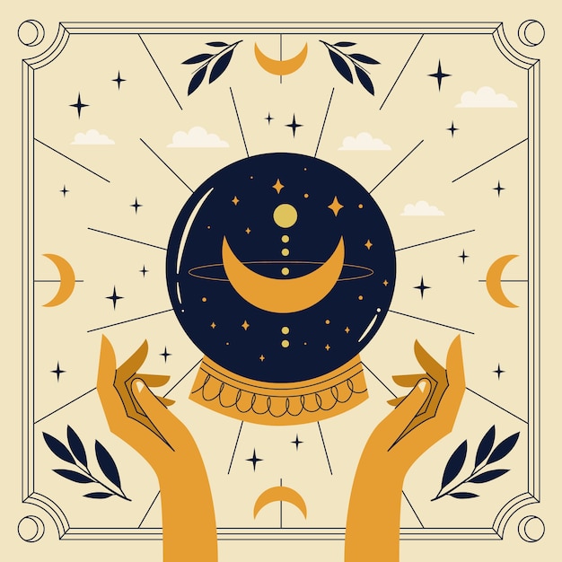Illustration céleste dessinée à la main