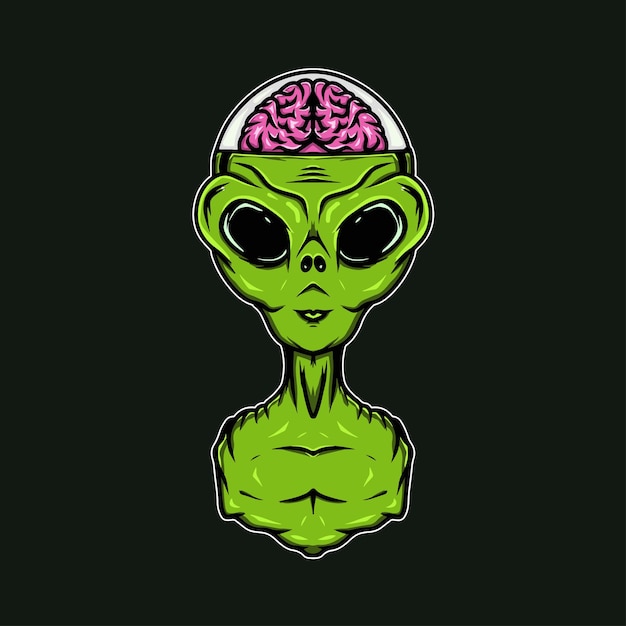illustration de cerveau extraterrestre