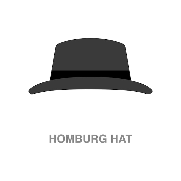 Illustration de chapeau Homburg sur fond transparent