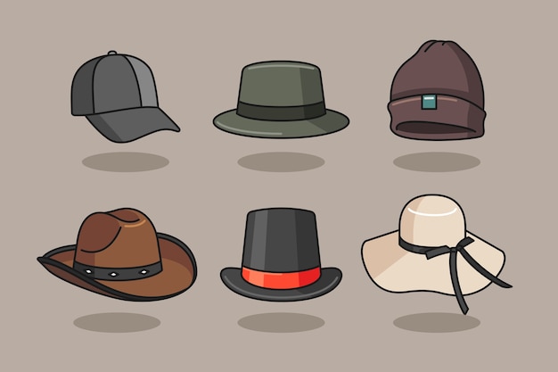 Illustration De Chapeau Avec Style Dessiné à La Main