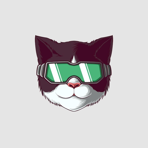 Vecteur illustration de chat dans un style mignon